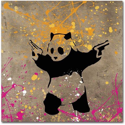 Vigilante Panda Kunst Poster Poster Art Banksy Panda Wall Street Art