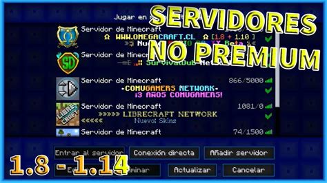 Todos Los Servidores Para Minecraft 18 114 No Premium Sin Lag Con