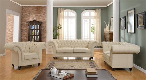 Modern Living Room With Chesterfield Sofa Chesterfield 3 Seater