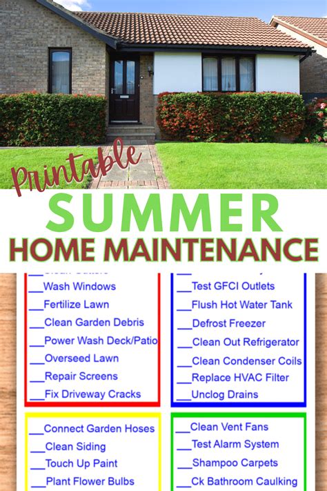 Summer Home Maintenance Checklist Wondermom Wannabe