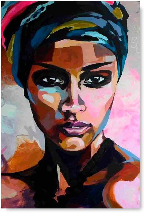 Awkward Styles African Woman Canvas Painting African Lady