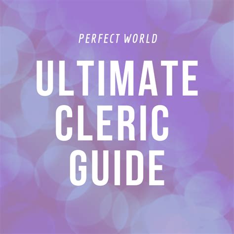 Ultimate Perfect World Cleric Guide Levelskip