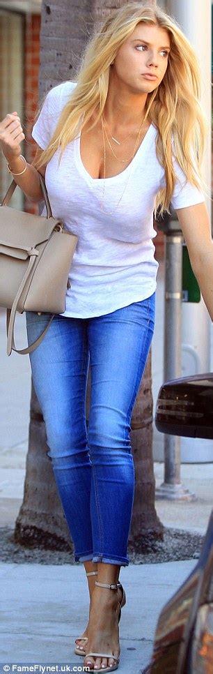Charlotte Mckinney Showcases Her Derriere In Tight Jeans In Beverly Hills Daily Mail Online