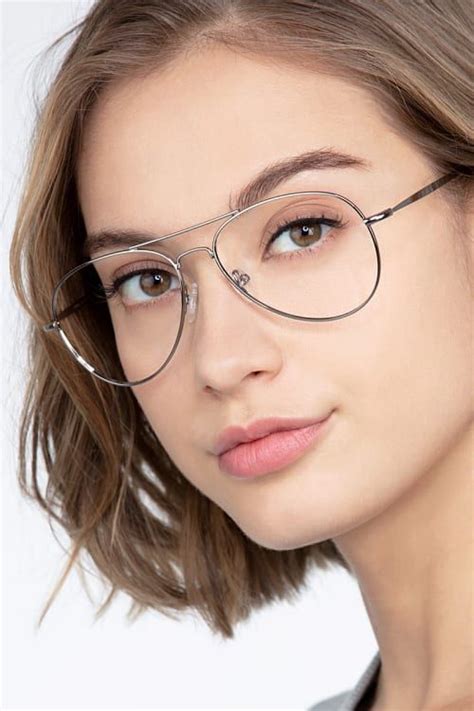 Nantes Aviator Silver Frame Eyeglasses Eyebuydirect Fashion Eye
