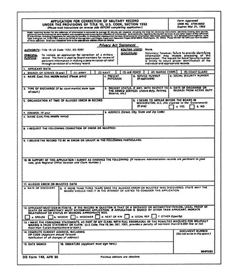 Figure 5 27 Application For Correction Of Military Records DD Form 149