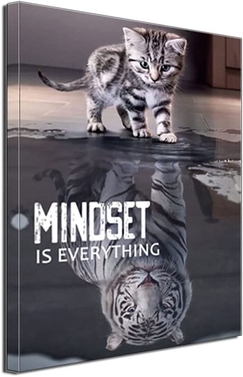 Amazon Com Mindset Is Everything Wall Art Tiger Office Room Wall Art