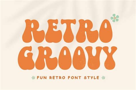 A Groovy 70s Font Logo Sticker Retro 70s Aesthetic St