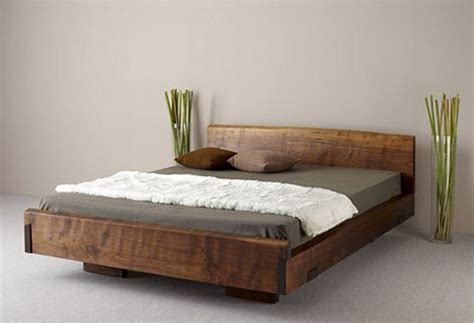 Modern Rustic Floating Style Bed Frame In Full Size Onechitecture