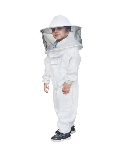 Kids Bee Suit For Beekeeping With Round Hood 100 Cotton