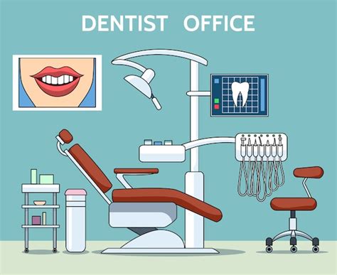 Premium Vector Hospital Reception In Dental Clinic Vector