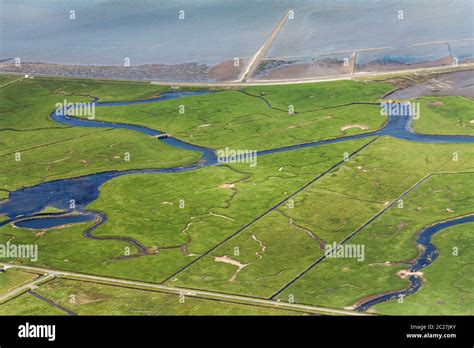 Hallig Hooge Aerial Photo Of The Schleswig Holstein Wadden Sea