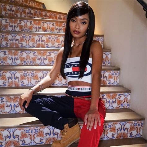 Yara Shahidi Dressed As Aaliyah In Tommy Hilfiger Photos Popsugar Fashion