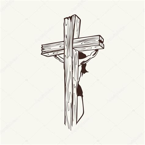 耶稣在十字架上手绘图库矢量图作者 biblebox 90786194