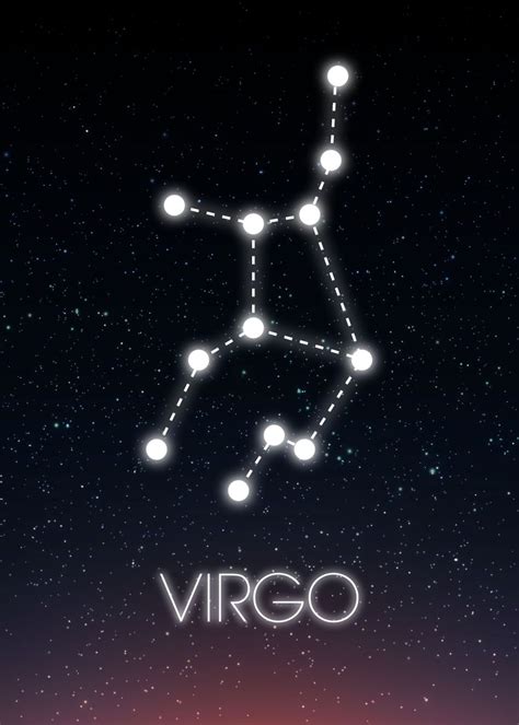 Virgo Constellation Poster By Crbn Design Displate