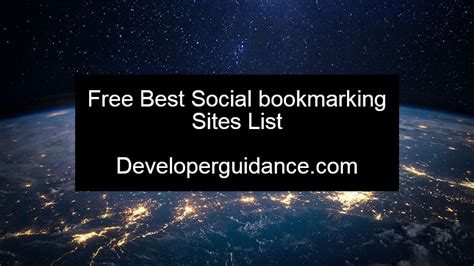 Free Best Social Bookmarking Sites List Dofollow High Da