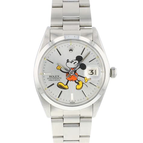 Oysterdate Precision Custom Mickey Mouse Rolex Sold Watches Juwelier Burger