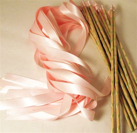 Enchanted Wedding Ribbon Wands 50 Pack In Your Colors Shown