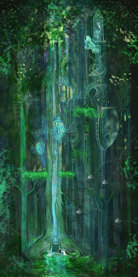 Elf Forest Tree Elavator Forest Elf Forest Forest Wallpaper
