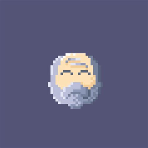 Premium Vector An Old Man In Pixel Style