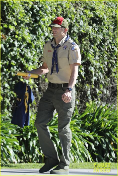 Ashton Kutcher Wears His Boy Scouts Troop Leader Uniform Out In La