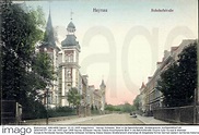 Haynau Schlesien, Blick in die Bahnhofstrasse, Strassenansicht ...