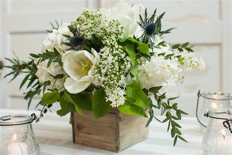 Diy Fresh Flower Centerpiece Kit Rustic Elegance Etsy Flower Centerpieces Wedding Wedding