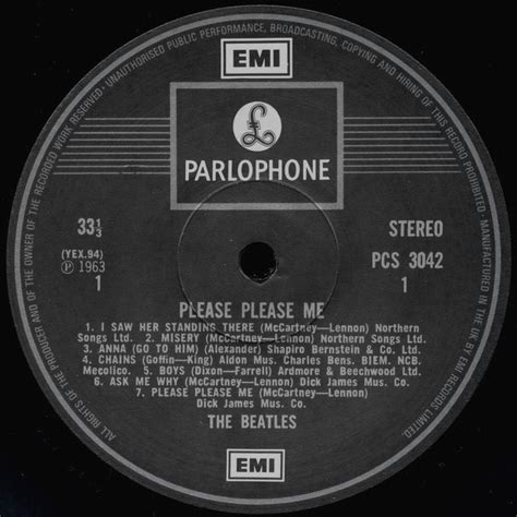 the beatles collection parlophone labels