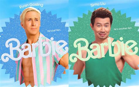 Ryan Gosling Et Simu Liu En Ken à Laffiche Du Film Barbie 🌈jocklife