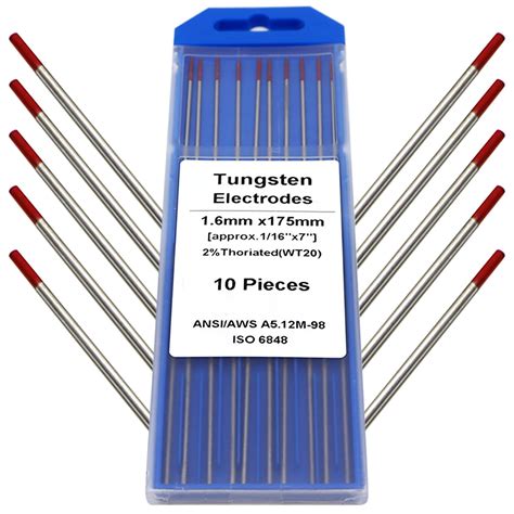 Tungsten Electrodes Tungsten Rod Mm Us Pcs Wt Thoriated