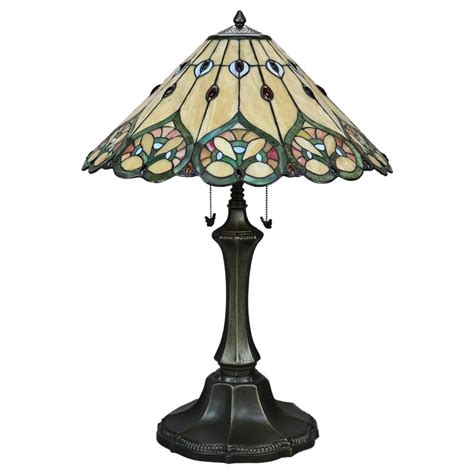arts and crafts tiffany style leaded stained glass table lamp 20th c at 1stdibs antique