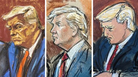 Court Artists On Their Three Very Different Trumps