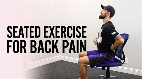 How To Fix Low Back Pain From Sitting With A Seated Exercise Youtube