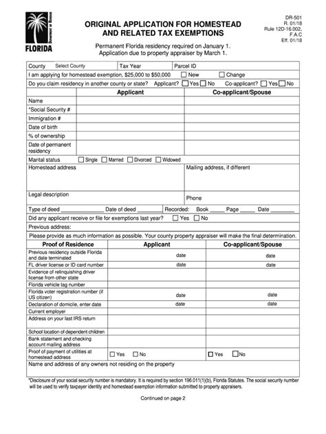 501 Homestead 2018 2024 Form Fill Out And Sign Printable Pdf Template