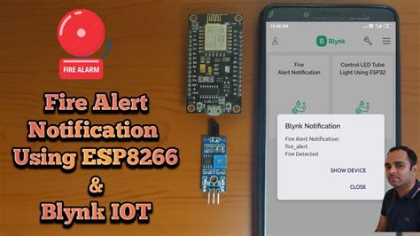 Fire Alert Notification Using Blynk Iot Blynk 20 Notification Esp