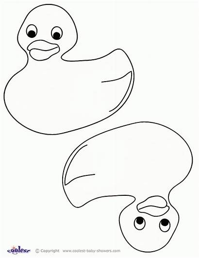 Coloring Duck Printable Shower Rubber Ducky Template