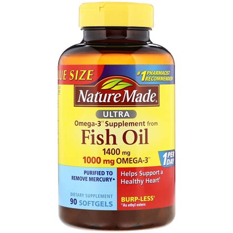 Nature Made Ultra Omega 3 Fish Oil 1400 Mg 90 Softgels By IHerb