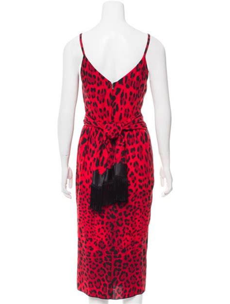 dolce and gabbana leopard print silk dress clothing dag78719 the realreal