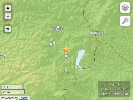 Wie häufig werden erdbeben in österreich verspürt? Leichtes Erdbeben in Österreich