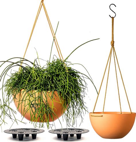 Amazon Com 2X Self Watering Hanging Planters For Indoor Plants 10