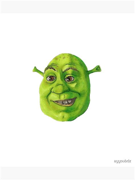 Shrek Face Poster By Ayyoubdz Redbubble