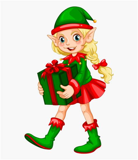 Transparent Elf Png Female Christmas Elf Cartoon Free Transparent