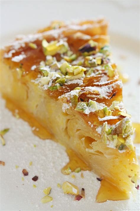 Their thin profiles make rolling very easy, and their length. Greek Bougatsa with Honey and Pistachios | Recipe | Greek recipes, Greek desserts, Desserts