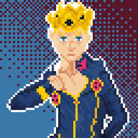 Giorno Pixelart I Made As A Giveaway Prize Fanart Rstardustcrusaders