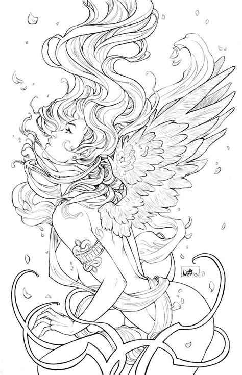 Dark Angel Coloring Pages For Adults Coloring Pages