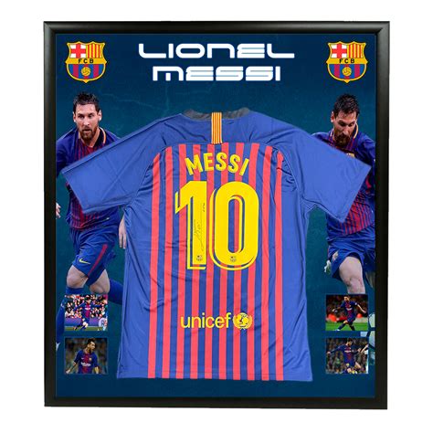 Soccer Lionel Messi Signed And Framed Fc Barcelona Jersey Taylormade