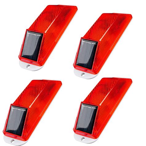 Buy Aolyty Solar Strobe Warning Light Led Warning Lamp 4 Pack Super