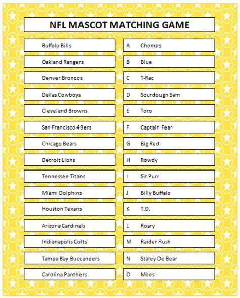 Printable bible trivia questions and answers are great for a family game night, sunday school, church youth groups, vacation bible school, and almost how to use printable quizzes. 7 Best Images of NFL Printable Quizzes - NFL Mascot Trivia ...