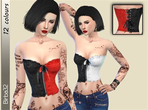 Sims 4 Ccs The Best Bi Corset By Birba32