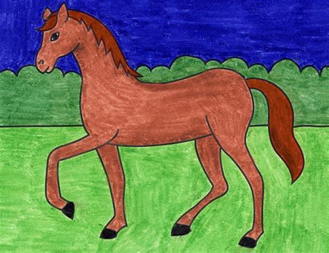 Horse Drawing Easy For Kids Learn How To Draw Easy Of A Horse