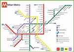 Plan et carte du métro de Milan : lignes et stations du métro de Milan